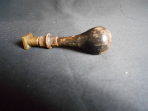 Ancien tampon bois laiton - bois,