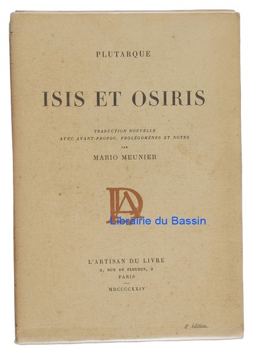 Isis osiris plutarque - et,
