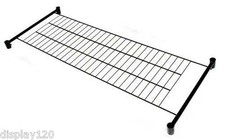 Super Résistant 4ft Long Vêtements Rail Rangement Rack Bas Étagère en Noir Mesh