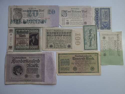 Lot billets allemands - de,