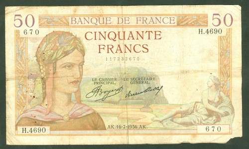 France francs ceres type - france,