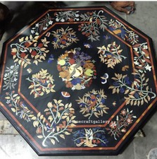 42 " Marbre Table Top Demi Précieux Pierres Incrustation Handmade Work Home