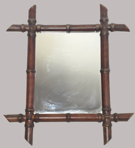 Ancien miroir bois facon - en,