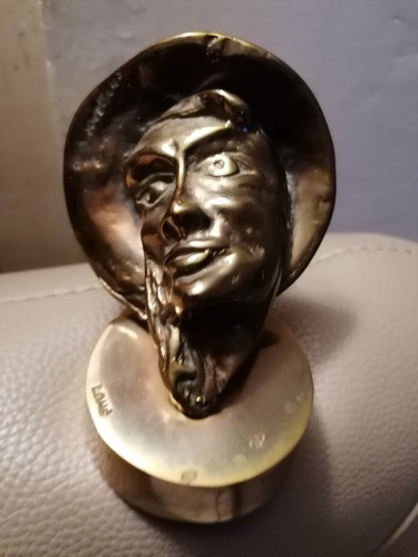 Sculpture bronze doré yves - bronze,