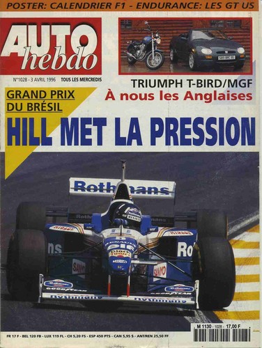 Auto hebdo 1028 04 1996 - hebdo,