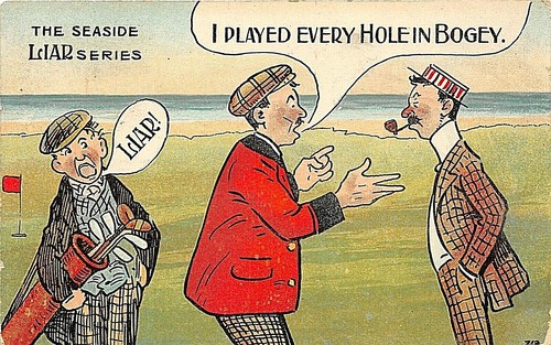 Carte postale thème golf - postale,