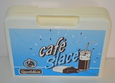 Boite transport mallette valise CAFE GLACE Quotidien publicitaire vintage 70 80