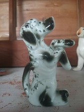 Vintage Porcelain Dalmatian/pointer BFF dog figurine  sit up/beg  knick knack