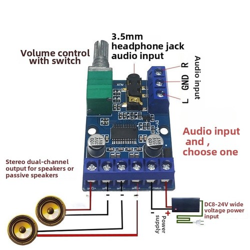 Tpa3110 carte audio 30wx2 - audio,