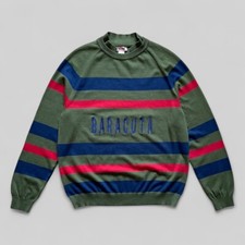 Pull homme Baracuta vert tricot coton logo - taille M (US) / L (EU)