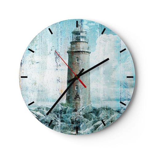 Horloge murale verre - horloge, en