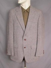 Vintage Harris Tweed Pure Scottish Wool Sportscoat Jacket Great Colors Nice!