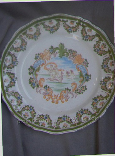 Assiette décor mythologique - décor,