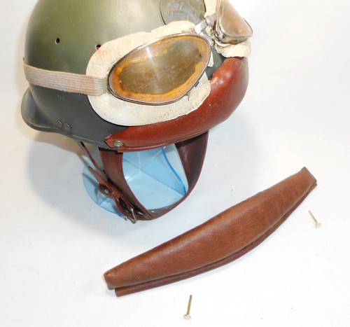 Bourrelet cuir brun casque