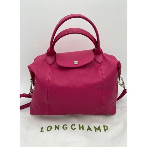 Longchamp pliage cuir pink - longchamp,