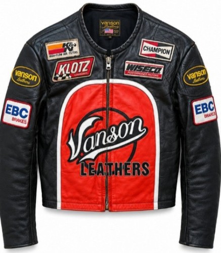 Vanson leather racing jacket - racing,