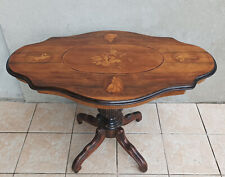 Table violon Napoléon III en ronce de noyer