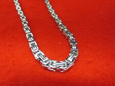 40.6cm-127cm Acier Inoxydable Argent 4MM Byzantin Turque Boîte Chaîne Collier