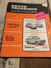 Revue Technique Automobile DAF VOLVO 66 , évolution DS20 DS21 carburateur RTA 