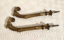 Paire d'embrasse rideaux en bronze doré vintage