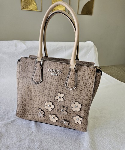 Guess logo handbag brown - guess, g