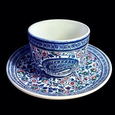 Ancienne  tasse En Faïence De  Gien modèle cachemire Iznik /6