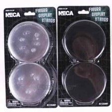 Lot 10 Supports accessoires socles bases pour figurines NECA transparents/noirs