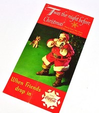 Coca Cola Bouteilles Pendentif Bouteille Hanger USA 1958 - Santa Avec Chien