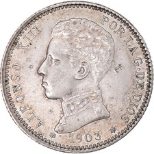 Monnaie, Espagne, Alfonso XIII, Peseta, 1903, Madrid, TTB+, Argent, KM:721