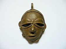 Pendentif Ancien Masque Bronze Africain
