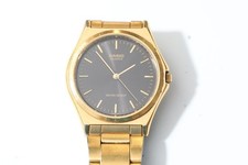 MONTRE	CASIO 1990 RONDE NOIR	WATER RESIST METAL QUARTZ 3,5cm