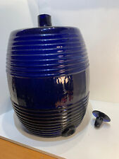 bonbonne tonneau de parfum en verre bleu