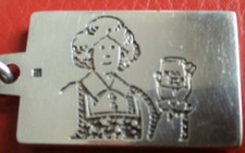 Rare porte clés Nova yaourt poinçon métal années 70 Vintage