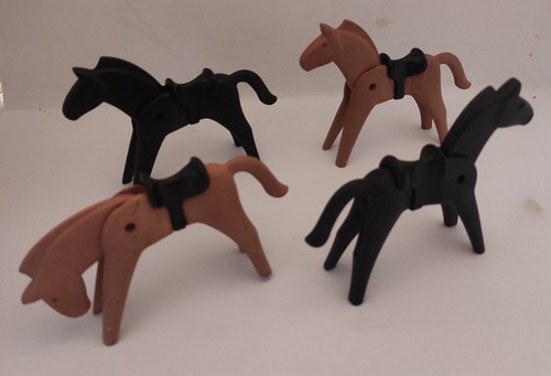Playmobil lot horses with - of,