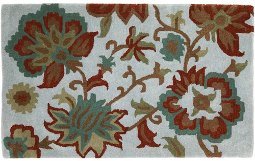 Tapis laine fleurs 100x150 - fleurs,