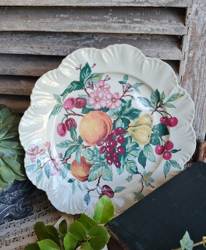 Ancien plat rond creux - rond,