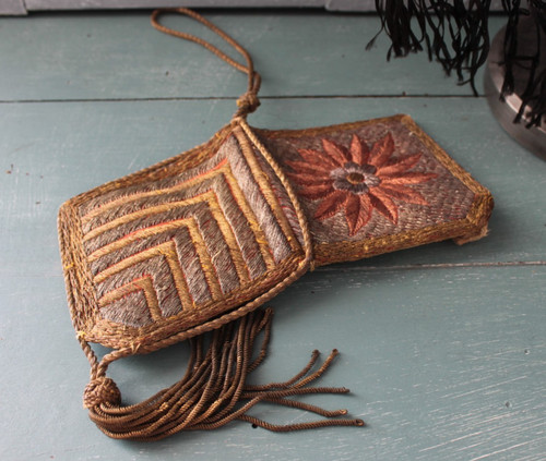 Réticule bourse ancien fil - bourse, au