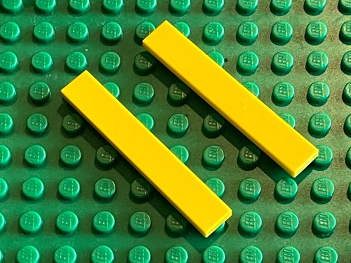 Lego yellow tile 1x6 ref - 2,