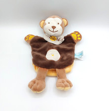 Doudou plat marionnette singe