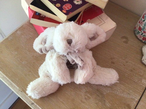 Doudou lapin taupe bonbon mon - bonbon,
