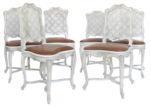 Suite chaises cannées de - de,