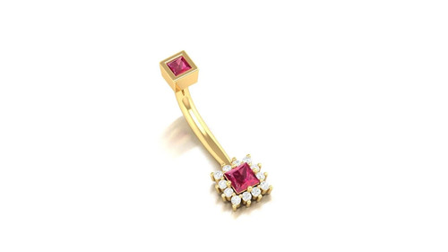 Piercing nombril bague boutons