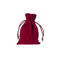 Sac En Velours - Environ 10 X 15 Cm - Bordeaux - Rouge