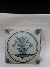 Ancien Carreau Carrelage Tiles Earthenware Azulejos Déco 11cm 