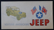 Découpage publicitaire JEEP Voiture américaine US Army Editions Willeb