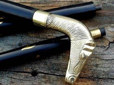 Style Antique Victorien Marche Canne Avec Laiton Cheval Manche Meilleur Cadeau