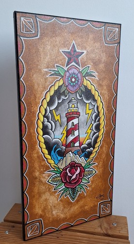 Phare peinture tableau - peinture,