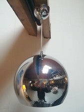 SUSPENSION DE STYLE DESIGN BOULE MÉTAL CHROMÉ  XXème