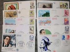 20 Enveloppes Premier Jour  1968 – 1983 Historiques Personnalités Estim 100€