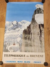 affiche téléphérique Du Brévent  vallée de Chamonix